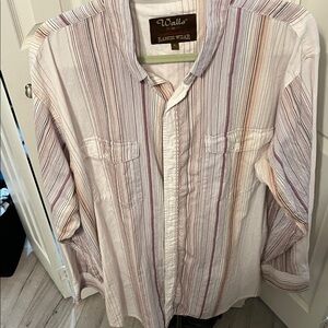 Walls Men's Casual Striped Shirt - White and Multicolor